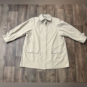 London Fog Limited Edition Trench Coat Beige Removable Lining Women’s Size 18 W